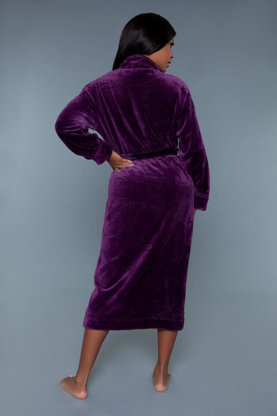 Geovan Comfy Plush Robe Purple