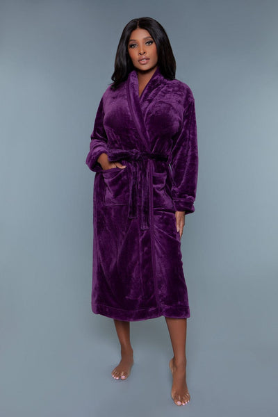 Geovan Comfy Plush Robe Purple