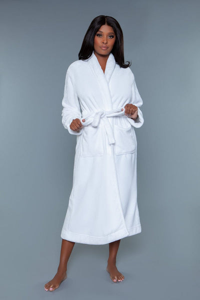 Geovan Comfy Plush Robe White